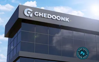 户外大楼logo样机图片