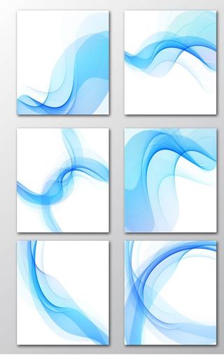 蓝色动感矢量线条图片