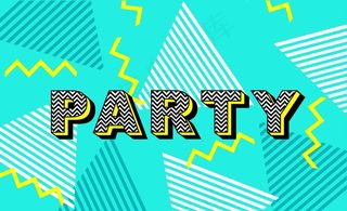 清新几何三角形条纹涂鸦图片