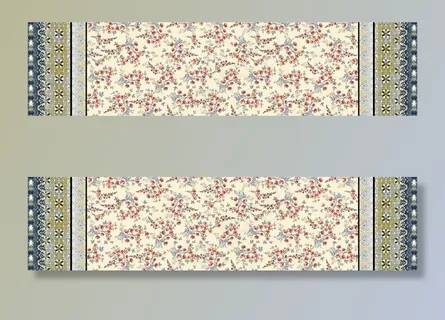 大牌 双边定位花 数码印花图片