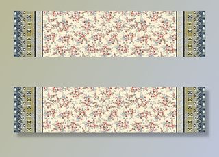 大牌 双边定位花 数码印花图片