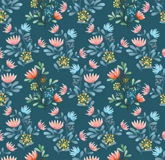 深蓝花卉背景图片