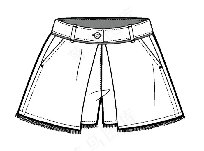 服装款式图片ai矢量模版下载