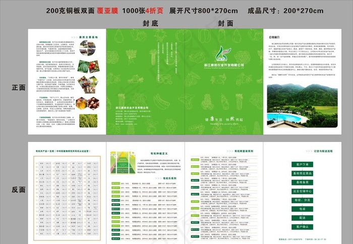 农业开发公司宣传四折图片cdr矢量模版下载