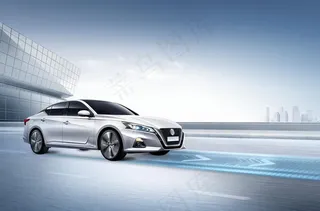 城市灰色调汽车速度线图片