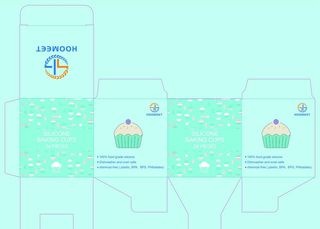 蛋糕甜品包装盒展开图图片