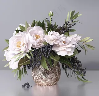 数码静物油画图片