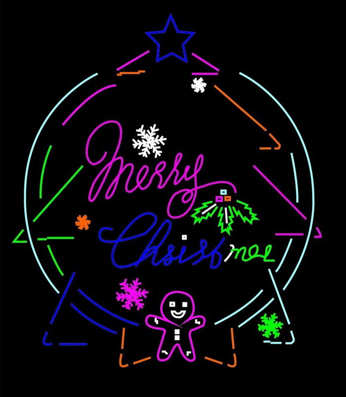 雪人 圣诞 霓虹灯图片