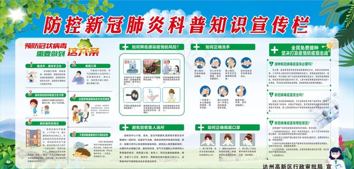 新冠展板图片cdr矢量模版下载