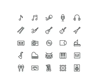 音乐乐器图标图片