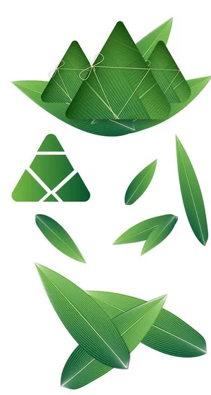 端午节粽子粽叶图片