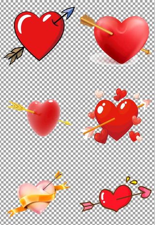 浪漫红色一箭穿心图片