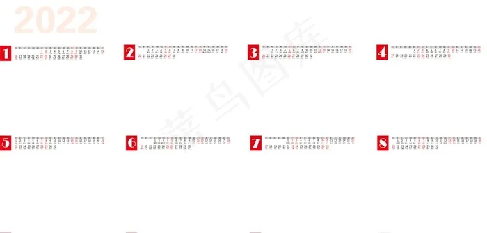 2022年日历图片ai矢量模版下载