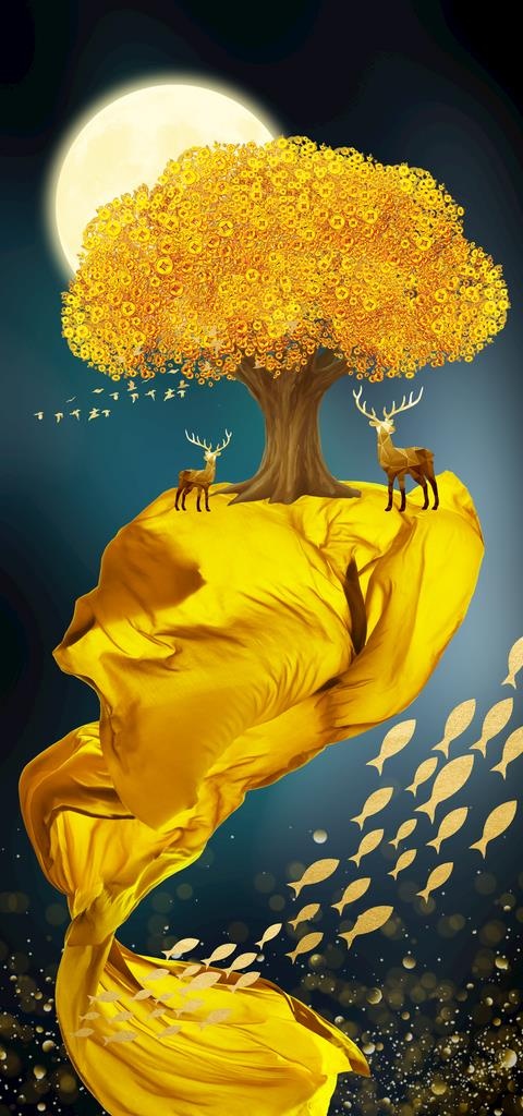 抽象麋鹿装饰画图片