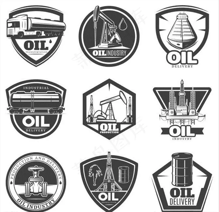 工业油图标图片eps,ai矢量模版下载