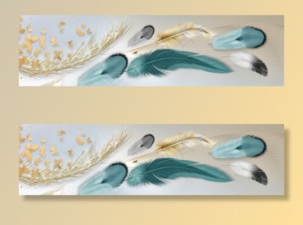 羽毛装饰画图片