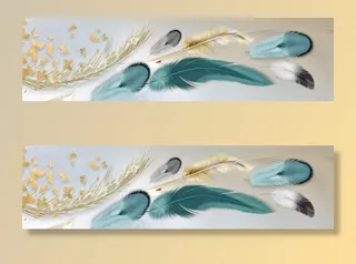 羽毛装饰画图片