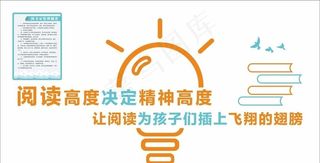 图书室文化墙图片