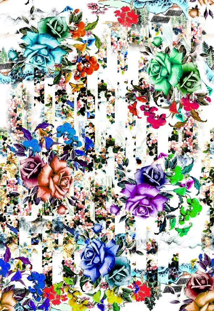 手绘玫瑰花图案图片