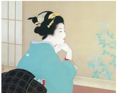 上村松园 浮世绘 人物画 和服图片