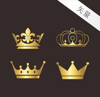 矢量渐变金色皇冠图片