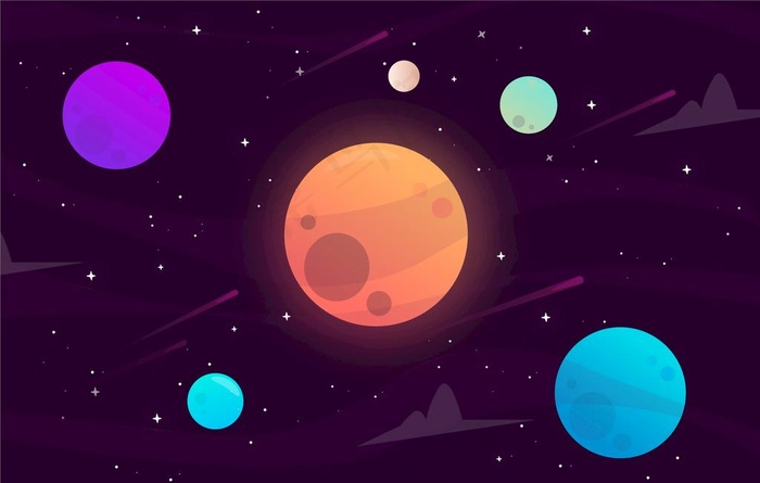 星球背景 图片ai矢量模版下载