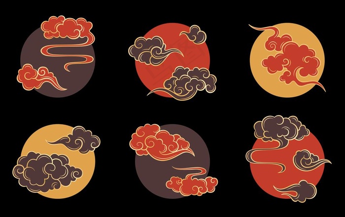 中国风 云纹 花纹  图片