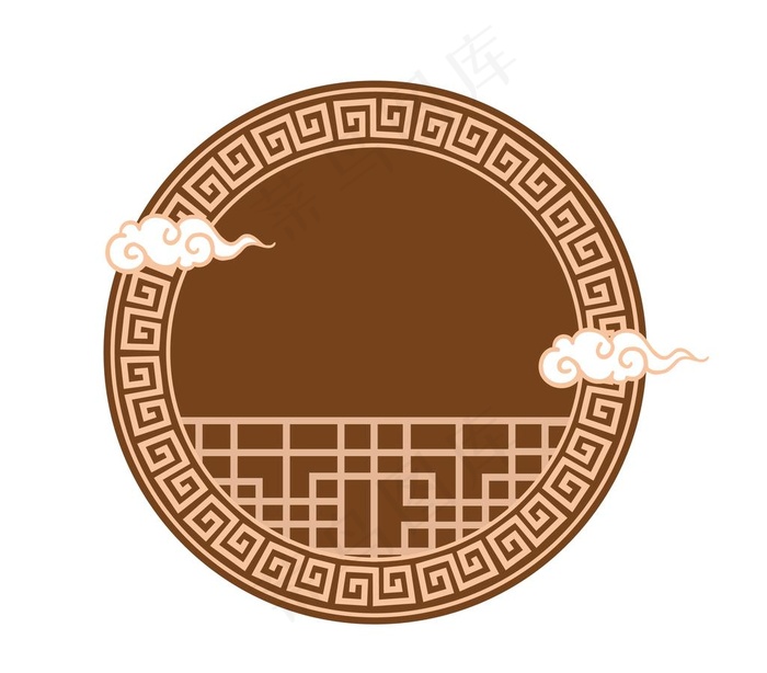 中国风传统圆形纹样图片