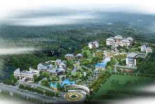 别墅鸟瞰图图片