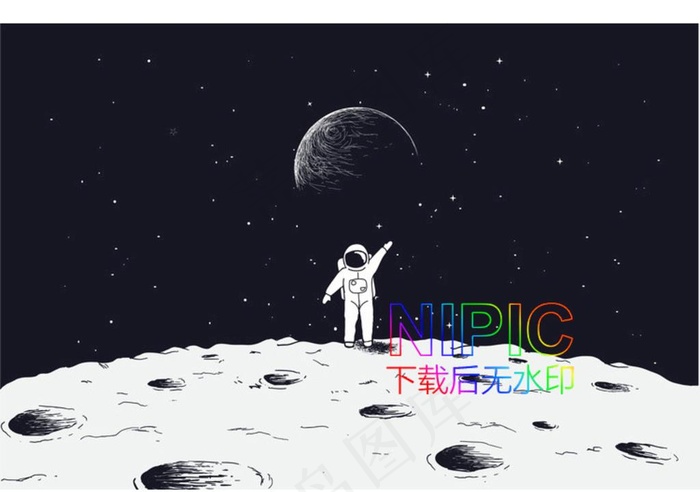 月球eps图形图片eps,ai矢量模版下载