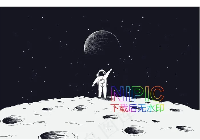 月球eps图形图片eps,ai矢量模版下载