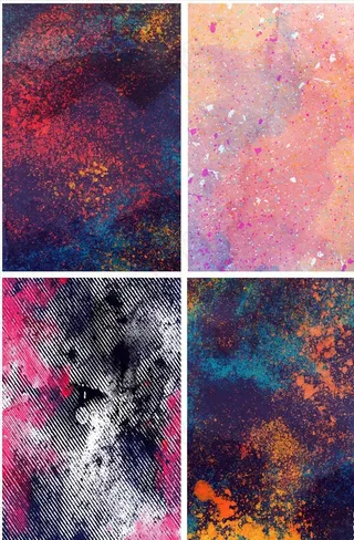 矢量水彩喷溅喷墨质感纹理海报背图片