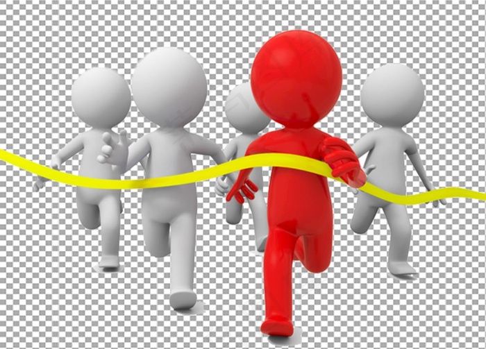 透明底3d小人 商务卡通 创意图片psd模版下载