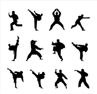 功夫剪影 功夫 武功 武功剪影图片