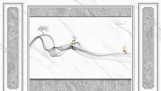 现代简约线条背景墙图片