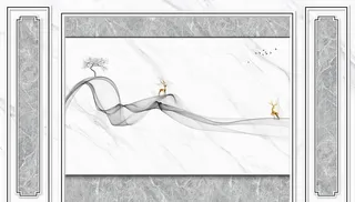 现代简约线条背景墙图片