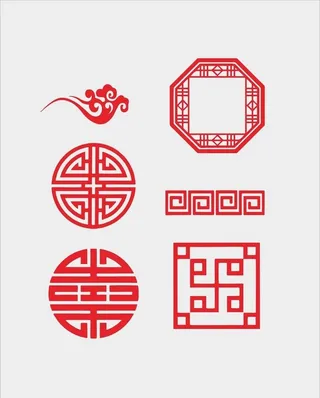 中式花纹框图片