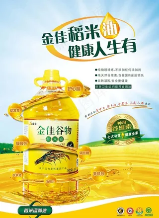 稻米油宣传海报图片