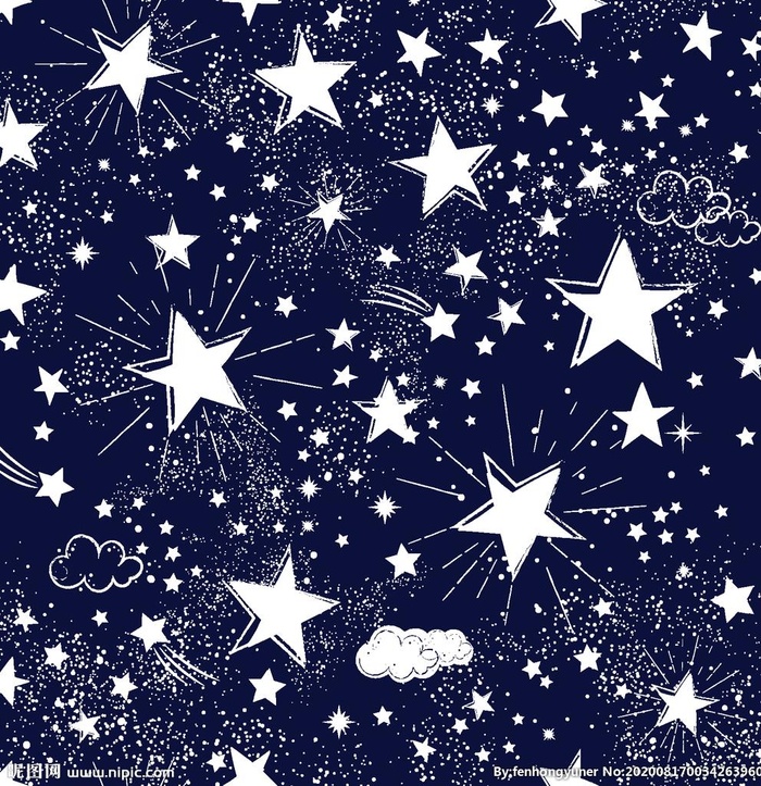 夜空中的星星闪闪发光图片