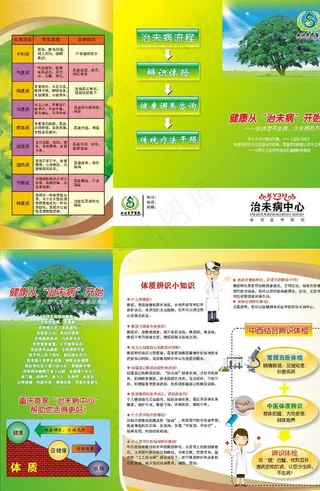 医院治未病三折页宣传单