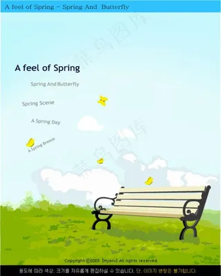 静怡的春天矢量素材图片