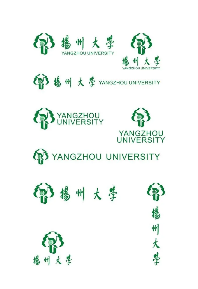 扬州大学校徽新版图片ai矢量模版下载