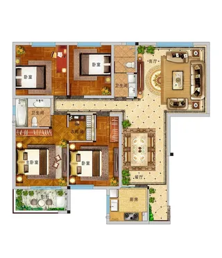 户型渲染 效果图图片