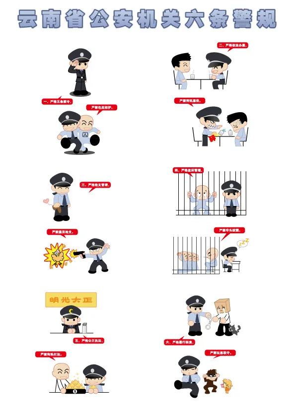 六条警规漫画图片