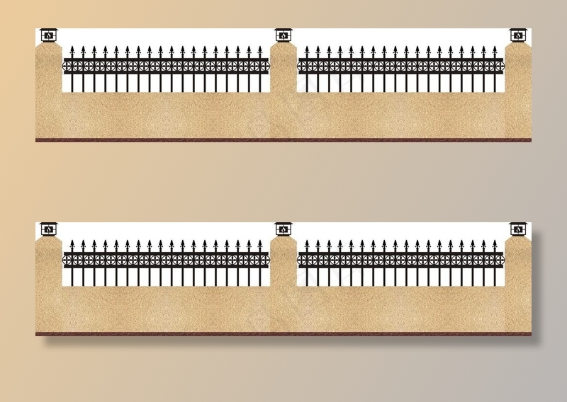 铁艺围墙图片cdr矢量模版下载