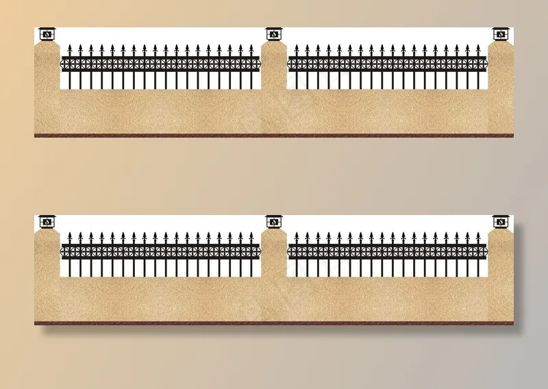 铁艺围墙图片cdr矢量模版下载