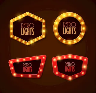 复古霓虹灯招牌图片