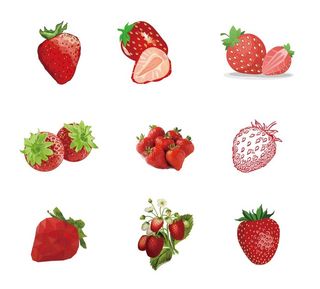 草莓手绘矢量插画图片