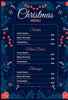圣诞节菜单图片