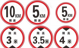 限速限高牌图片